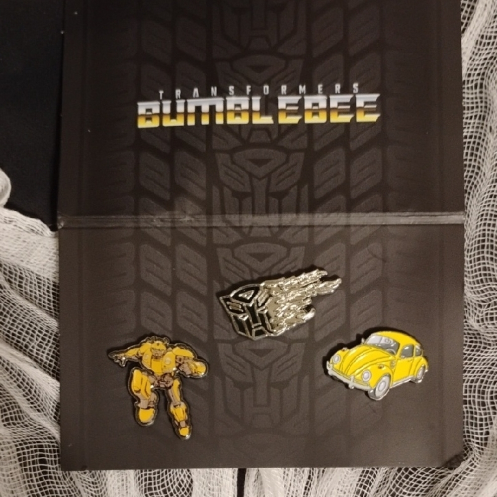 Transformers Bumblebee Pin Set - Yellow and Silver